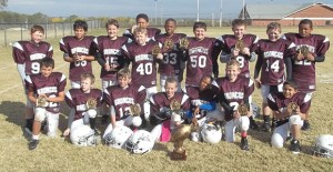 The Clarendon Elementary 3rd & 4th grade football team.