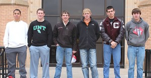 Academic All-District: Cedrick McCampbell, Montana Hysinger, Chance McAnear, David Johnston, Caleb Cobb, Zach Cornell. Courtesy Photo / Melody Hysinger