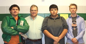 Hedley Science team Oscar Felan, Science teacher Brit Patten, Raul Carrillo, Gilbert Hjelmar.Enterprise Photos / Kari Lindsey