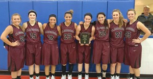 The Lady Broncos won championship at Claude Basketball Tournament this past weekend. MVP went to Taylor DeGrate and Allyson Grahn was named All Team Player. Pictured Sterling King, Hannah Howard, Taylor Gaines, Taylor DeGrate, Carlee Johnson, Allyson Grahn, Skyler White, and Hannah Hommel. Courtesy photo