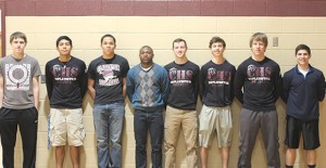 CHS boys All-District Team and All-District Academic Team Chance Lockhart, Junior Ceniceros, Cedrick McCampbell,Charles Mason, Colt Wood, Riley Shadle, Chesson Sims, and Bryce Grahn. Courtesy photo / CHS 