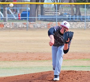 Senior, Zack LaRoe pitched 15 strikeouts during last Friday’s game against Shamrock. Enterprise photo / Alice Cobb