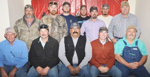 Donley County’s TxDOT maintenance crew was recognized with safety awards recently: (back) Clay Christopher, Brian Miller, Nathan Judd, Jerry Inman, Derek Shields, Eloy Camacho, Bob Spillers, (front) Mike Ritchie, Randy Crump, Fu Benavidez, Joel Horn, and Roy Bertrand. Courtesy Photo