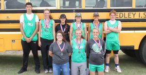 Pictured are Andrea Coccini, Marie Francksen, alternate Brittany Downing, Wyatt Papa, Bailey Downing, Kade McCleskey, Kallie Lindsey, Kenlee Lambert, and Jayden Lambert. Not pictured Adam Bernal. Enterprise photo / Kari Lindsey