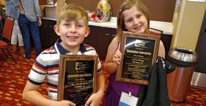 Ben and Ella Estlack at the West Texas Press Convention Saturday. Enterprise Photo 