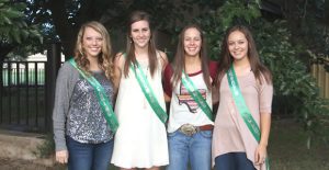 Hedley’s 2016 Homecoming Queen nominees are Kenlee Lambert, Kylie Wood, Bailey Downing, and Brittany Downing. The queen will be crowned before the Owls take the field against Harrold at 7:30 p.m. Enterprise photo / Kari Lindsey