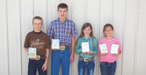 The 4H Livestock Judging Team, Tyler Harper, Grayson Waldrop, Kennady Waldrop, and Taylee Ehlert, placed Third at the 2016 Tri-State Fair in Amarillo. Courtesy photos / Darla Franks 