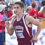 Clarendon senior Bryce Grahn runs for his third place finish at the state cross country meet last week in Round Rock. Enterprise Photo / Travis Harsch