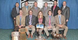 The Texas Tech Championship Livestock Judging Team with Hedley’s Austin Adams, second from the left on the back row. Courtesy Photo