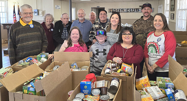 Lions help distribute food donations