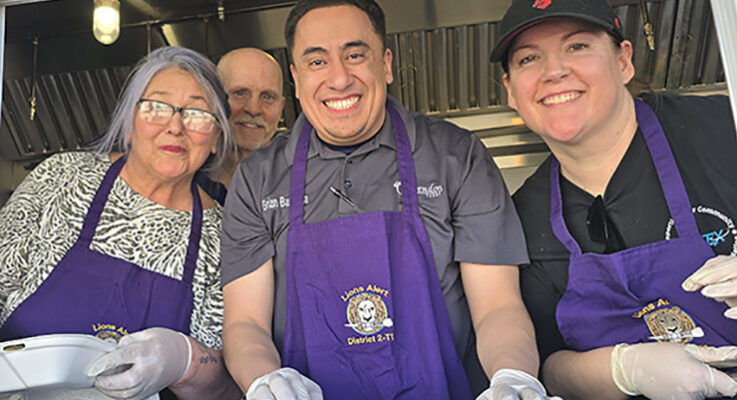 Lions feed firefighters