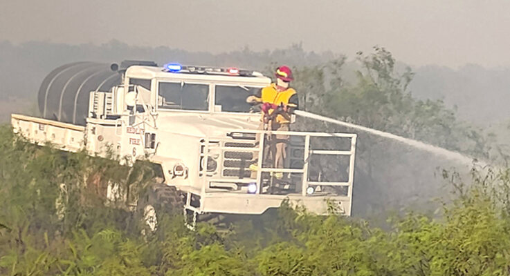 Local firefighters battle Lefty Fire